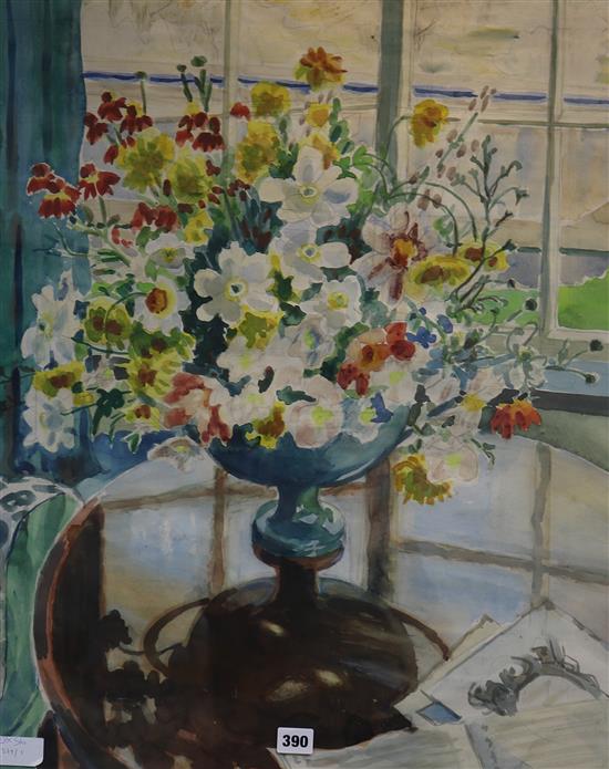 A large watercolour, still life, 70 x 56cm